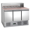 Móvel Refrigerado para Pizza - 3 Portas - 8 Cubas GN 1/6 - Dynasteel