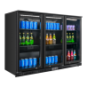 Bar Traseiro Refrigerado 328 L 3 Portas de Vidro Preto
