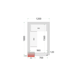 Câmara Fria Negativa - 1200 x 1800 : Solução de armazenamento refrigerado TEFCOLD