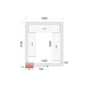 Câmara Fria Negativa TEFCOLD 1800x2100 - Armazenamento eficiente para profissionais da cozinha