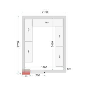 Câmara Fria Negativa TEFCOLD - Dimensões 2100x2700mm | Armazenamento Profissional