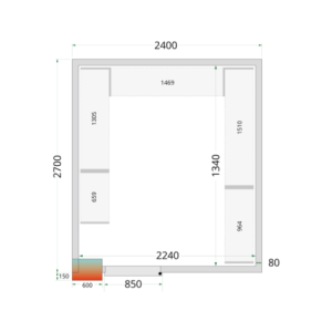 Câmara Fria Negativa TEFCOLD 2400x2700 - Armazenamento profissional refrigerado otimizado