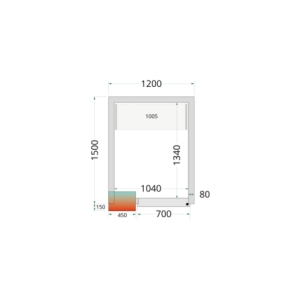 Câmara Fria Positiva 1200x1500 TEFCOLD - Solução de armazenamento adequada para profissionais de cozinha.