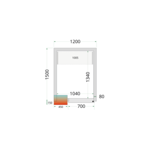 Positive Cold Room 1200x1500 TEFCOLD - Storage solution suitable for kitchen professionals.