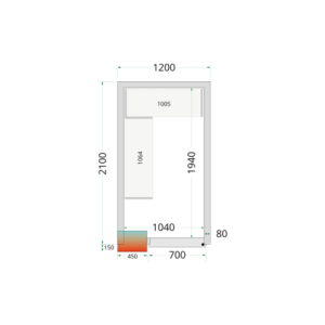 Câmara Fria Positiva - 1200 x 2100 TEFCOLD : Armazenamento refrigerado profissional