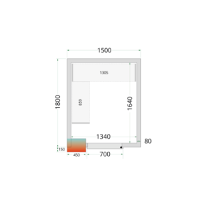 Câmara Fria Positiva - 1500 x 1800 | TEFCOLD | Armazenamento otimizado e prático de alimentos e bebidas