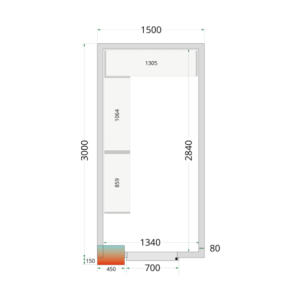 Câmara Fria Positiva - Dimensões 1500x3000 - TEFCOLD | Solução de Armazenamento para Profissionais de Cozinha