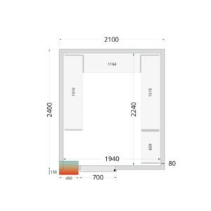 Câmara Fria Positiva TEFCOLD - 2100 x 2400: Armazenamento ótimo e econômico