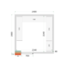 Positive Cold Room TEFCOLD - 2400 x 2400: Optimized refrigerated storage for restaurants, grocery stores, and cafes