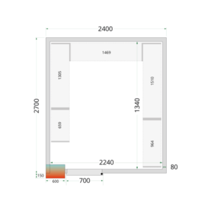 Positive cold room 2400x2700 TEFCOLD - Optimized and affordable storage for catering professionals