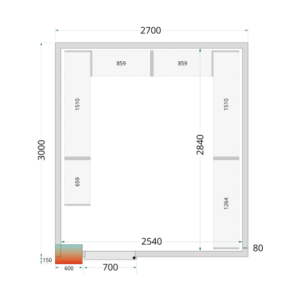 Câmara Fria Positiva - 2700x3000 | TEFCOLD - Armazenamento otimizado para profissionais