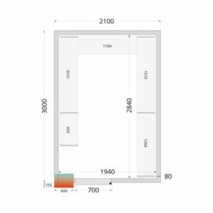 Kit de Prateleiras para Câmara Fria 2100x3000 Tefcold - Otimização do espaço de armazenamento e circulação de ar homogênea