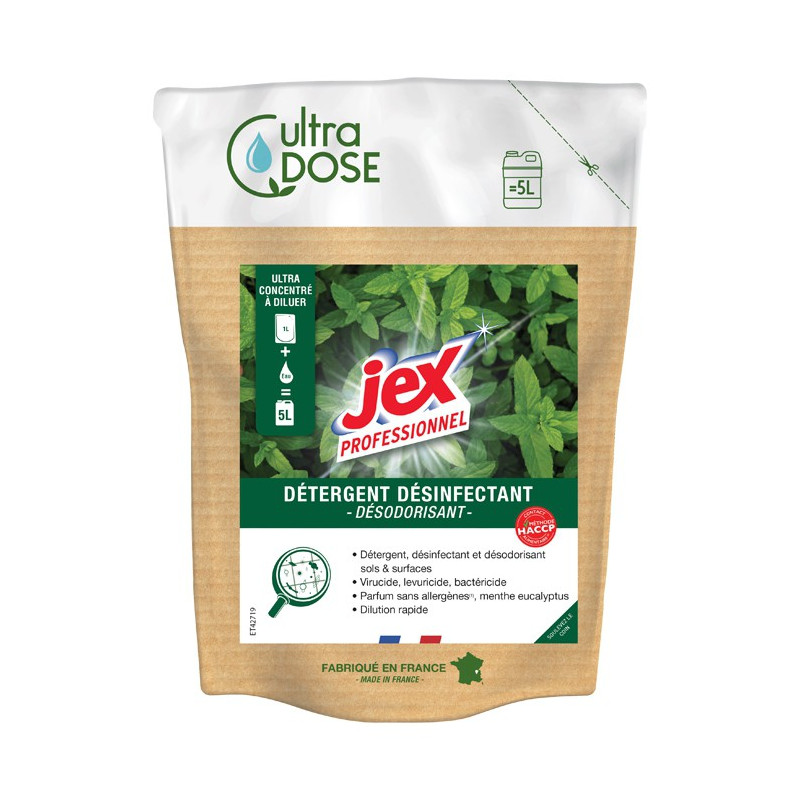 Detergente Desinfetante Ultra Dose 5 L - Menta Eucalipto | Jex Profissional