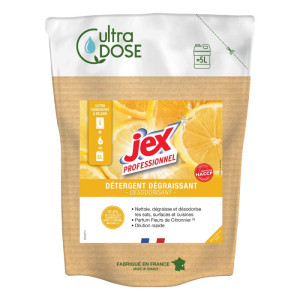 Detergente desinfetante ultra dose 5 L - Limão Siciliano Jex: Higiene ótima e perfume duradouro