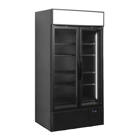 Vitrine Refrigerada Positiva Preta - 2 Portas de Vidro - 524 L TEFCOLD: Elegância e Desempenho para Profissionais