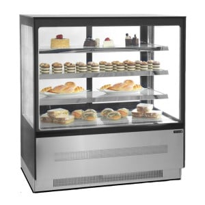 Vitrine Refrigerada Balcão 2 Portas Preta - 210 L | TEFCOLD LPD903F/BLACK