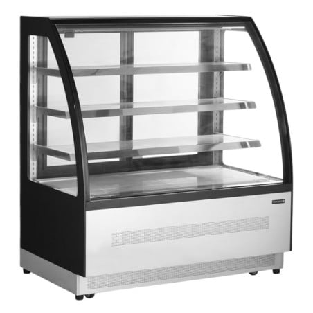 Vitrine Refrigerada Balcão Preta - Portas de Vidro | 218 L TEFCOLD