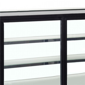 Refrigerated Display Counter 2 Glass Doors Black - TEFCOLD LCT900C/BLACK