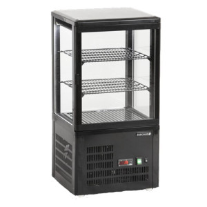 Vitrine Refrigerada de Balcão Porta de Vidro Preto - 58 L | TEFCOLD