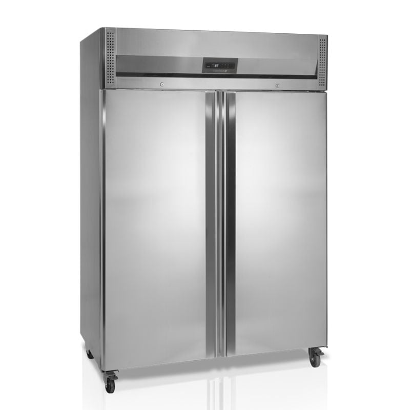 Armadura Refrigerada Negativa Inox - 2 Portas Cheias - 900 L TEFCOLD RK1010: Armazenamento ideal para profissionais