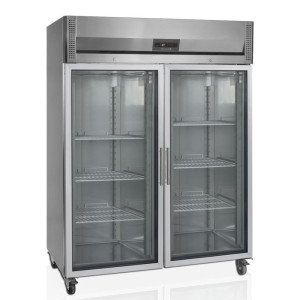 Armoire refrigerada inox GN 2/1 - 2 portas de vidro 1325L TEFCOLD