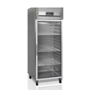 Armoire Réfrigérée Positive GN 2/1 Vitrée Inox - 484 L TEFCOLD : Conservation optimale des aliments, visibilité accrue.