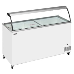 Chest Freezer with Curved Glass - 430 L TEFCOLD: Optimal storage for ice cream