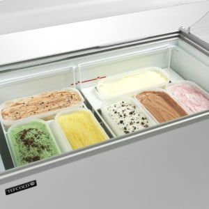 Chest Freezer with Curved Glass - 230 L, TEFCOLD | Professional features and attractive design