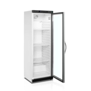 Armadura Refrigerada com Vidro TEFCOLD - Branco - 350 L: Armazenamento ideal para alimentos e visibilidade dos produtos.