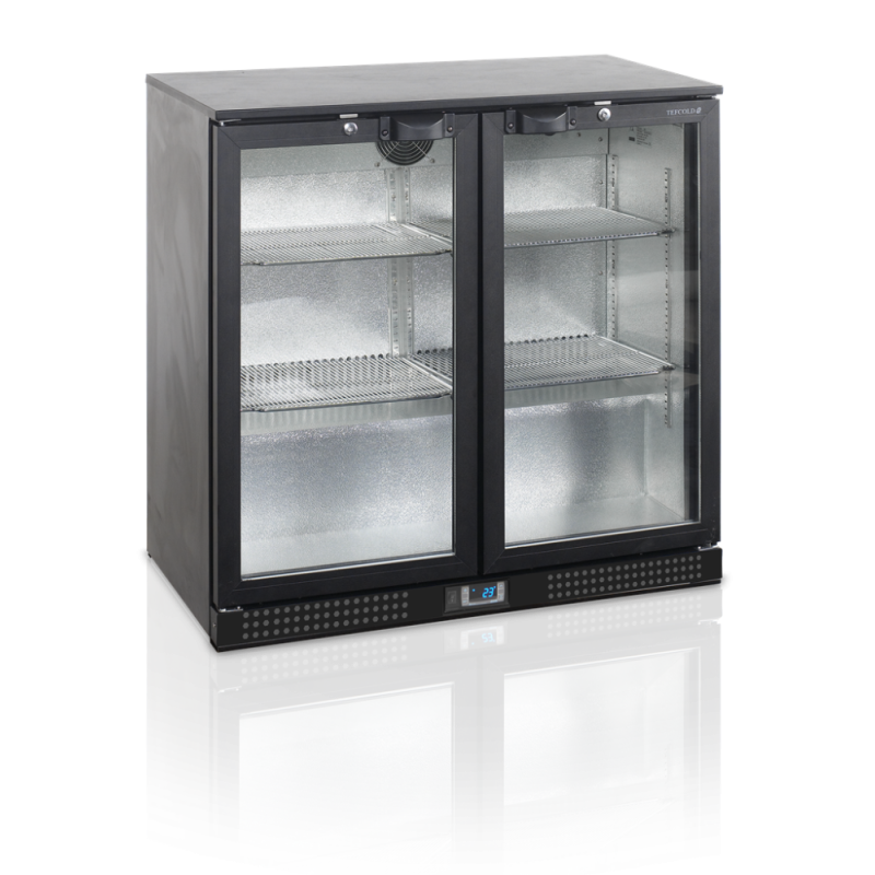 Bar Traseiro Refrigerado 2 Portas de Vidro de Abrir - 188 L TEFCOLD | Armazenamento profissional refrigerado de qualidade