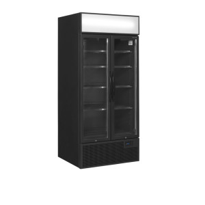 Armário Refrigerado Preto TEFCOLD - 2 Portas de Vidro - 535 L