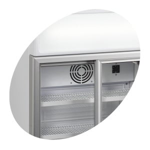 Mini Armário Refrigerado TEFCOLD 60L com Canopy e 2 Portas de Vidro