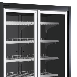 Black Supermarket Refrigerated Display Case - 850 L TEFCOLD: Optimal storage and product enhancement