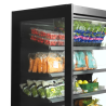 Black Supermarket Refrigerated Display Case 3 Doors 1160 L TEFCOLD - Energy Efficient & Spacious