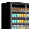 TEFCOLD Black Refrigerated Display Case 2 Doors Supermarket