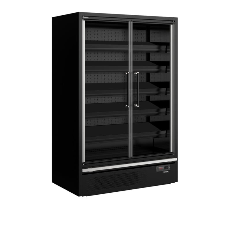 Vitrine réfrigérée Supermarché TEFCOLD Noir - 2 Portes - 629 L