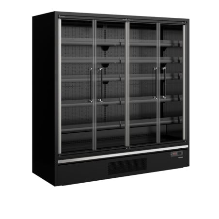 Vitrine Refrigerada Supermercado Preto - 4 Portas de Vidro - TEFCOLD