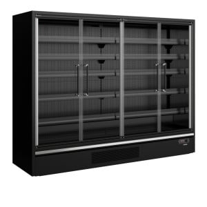 Vitrine Refrigerada TEFCOLD Preto - 4 Portas de Vidro - 1258 L Supermercado