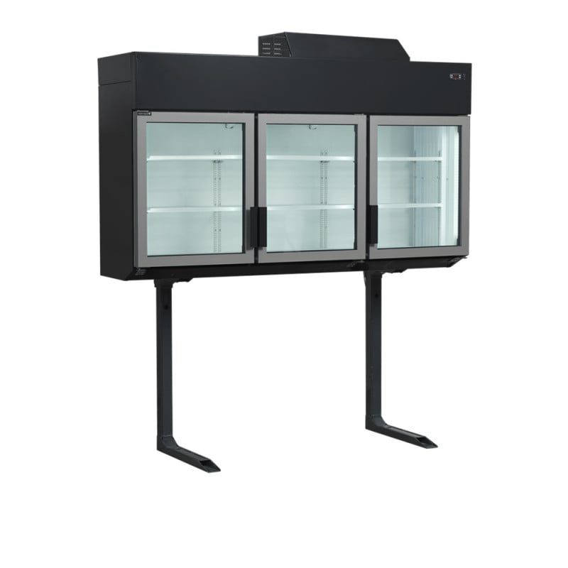 Congélateur Armoire Noir 3 Portes 545 L TEFCOLD MTF185B - Froid Ventilé Tangentiel