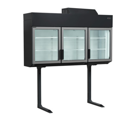 Congelador Armário Preto 3 Portas 545 L TEFCOLD MTF185B - Frio Ventilado Tangencial