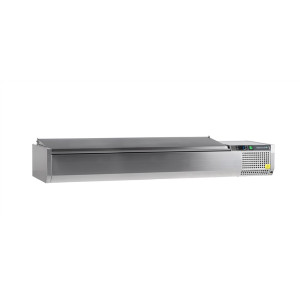 Saladette para Colocar Tampa Inox Estática 8 GN 1/4 - 41,6 L - TEFCOLD