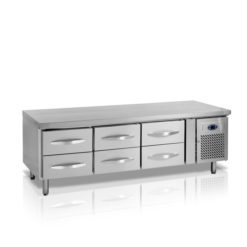 Positive Refrigerated Table GN 1/1 - 262 L - 6 Drawers TEFCOLD, Performance and Practicality