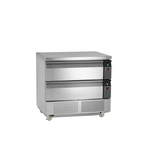 Mesa refrigerada positiva TEFCOLD GN 2/1 - 102 L - 2 gavetas