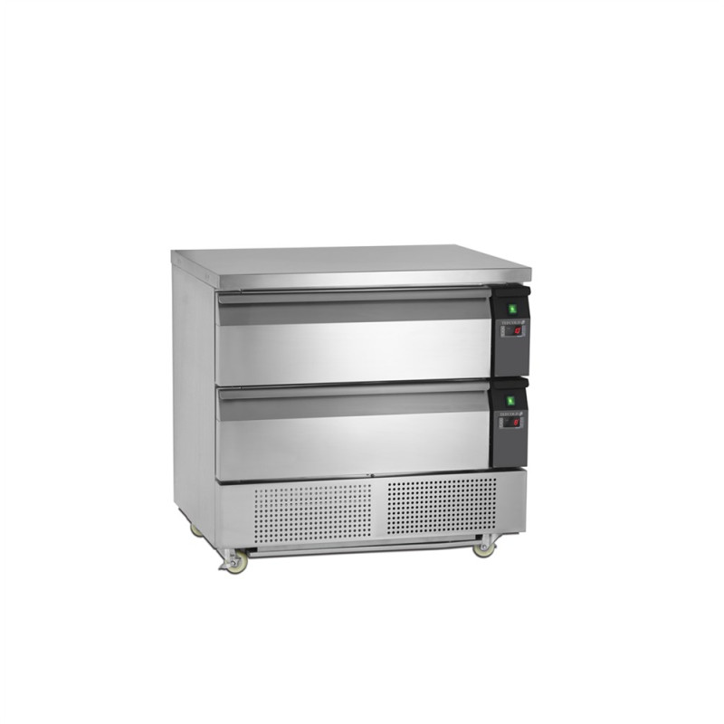 Mesa refrigerada positiva TEFCOLD GN 2/1 - 102 L - 2 gavetas