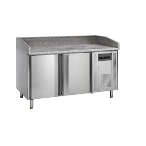 Stainless Steel Pizza Table TEFCOLD - 400x600mm - 2 Doors - High Quality