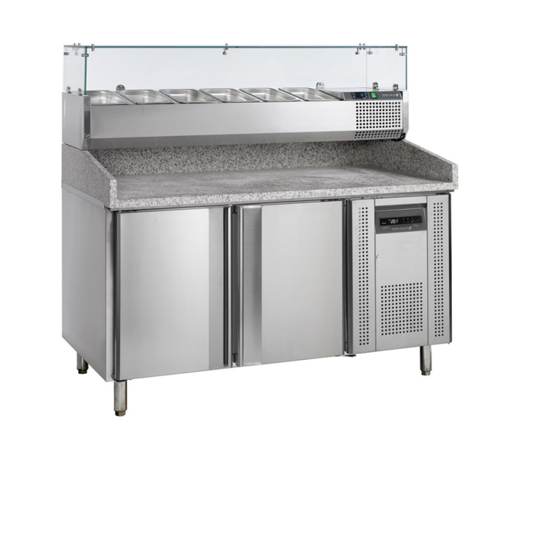 Móvel para Pizza GN 1/3 e GN 1/6 - 2 Portas | TEFCOLD PT1200