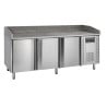 Mesa para Pizza Inox - 400 x 600 mm - 3 Portas | Marca TEFCOLD