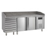 Mesa para Pizza em Inox - 2 Portas e 7 Gavetas | TEFCOLD PT1310