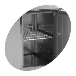 Negative Refrigerated Table with Backsplash - 3 Doors - GN 1/1 - TEFCOLD | High quality & optimal performance