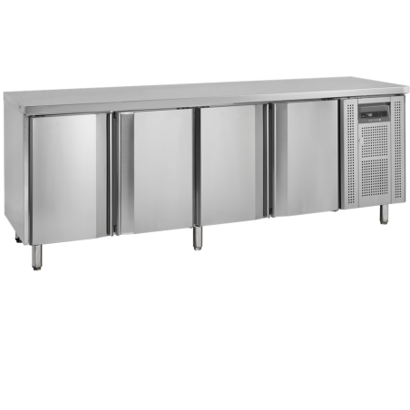 Negative Refrigerated Table in Stainless Steel - 4 Doors - GN 1/1 TEFCOLD: optimal performance in the kitchen!